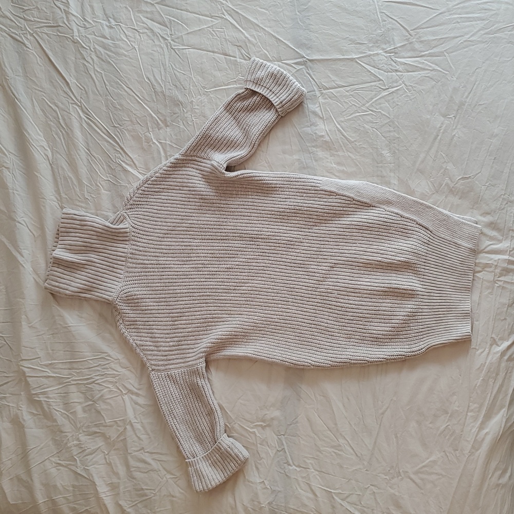 Anthropologie Cream Turtleneck Sweater